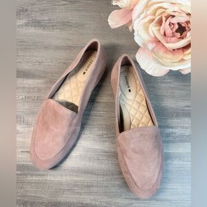 Birdies Pink Suede Loafers